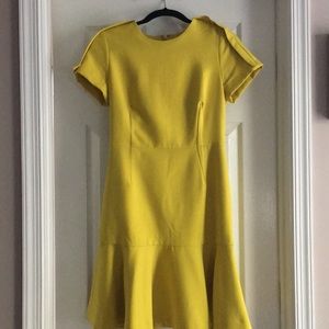 Lime greenish-yellow dress.